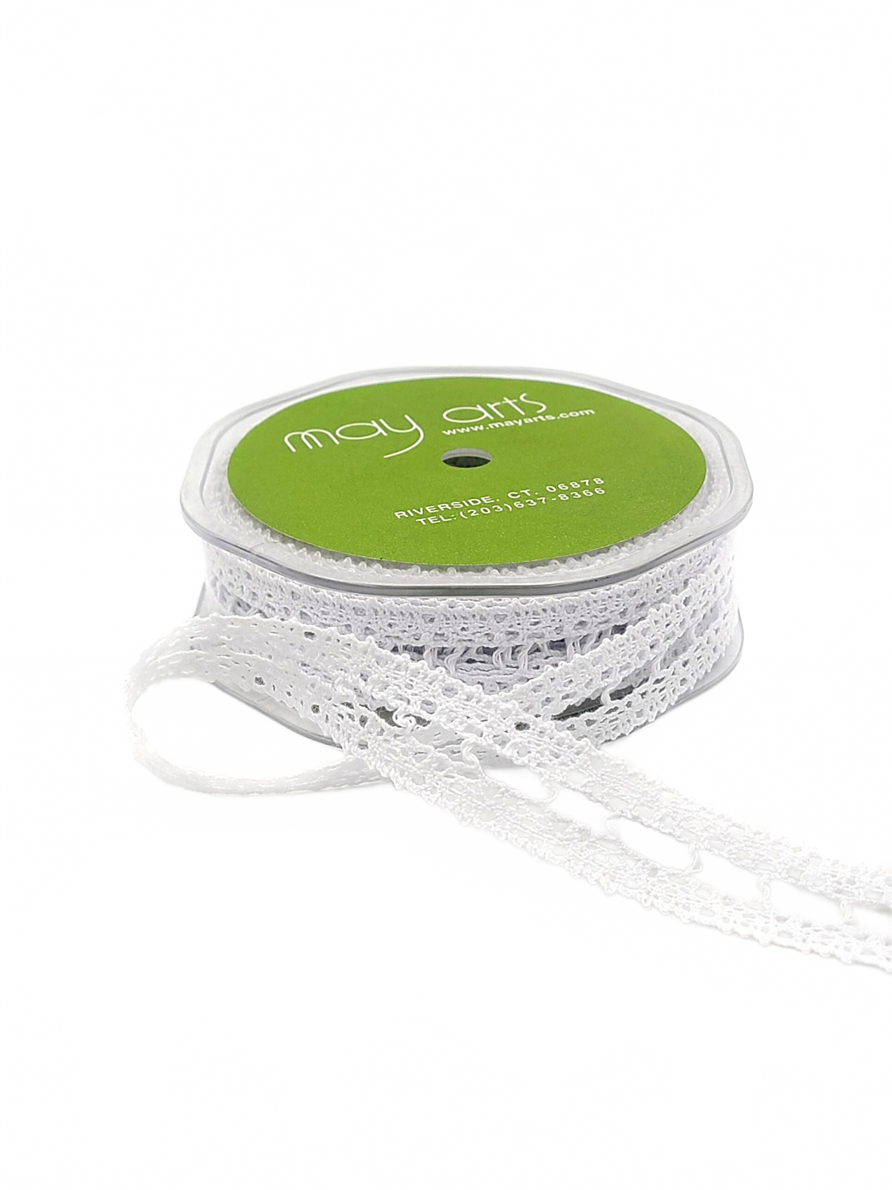 7/8 Inch Crochet White Ribbon