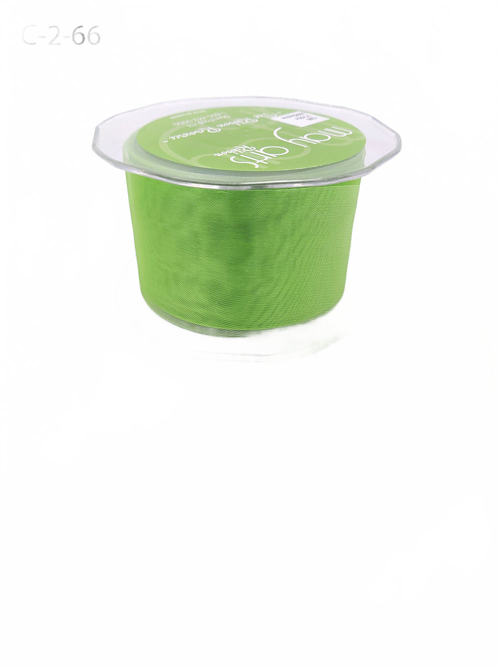 2 Inch Soft Shimmer Celery Organza Ribbon