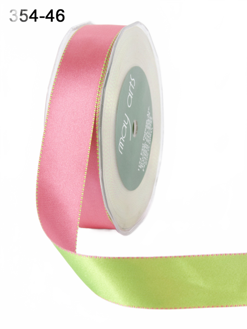 1 Inch Satin Reversible Ribbon With Woven Stitched Edge