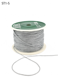 1 Millimeter Metallic Silver Metallic Twisted Chording