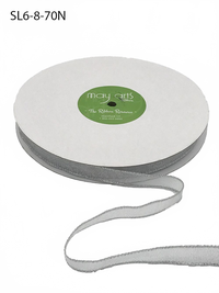 5/8 Inch Metallic Silver Wired Ribbon