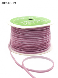 1/8 Inch Wood Rose Velvet String Cord Ribbon With Woven Edge