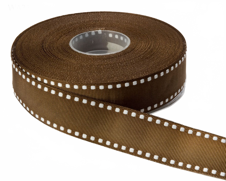 1 Inch Grosgrain Ribbon With Woven Stitched Edge