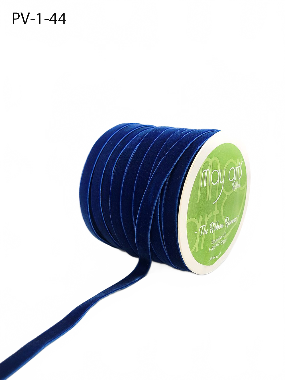 3/8 Inch Classic Royal Blue Velvet Ribbon With Woven Edge