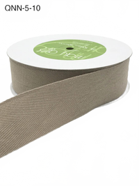 1.5 Inch 100% Cotton Classic Medium Weight Natural Twill Ribbon With Woven Edge