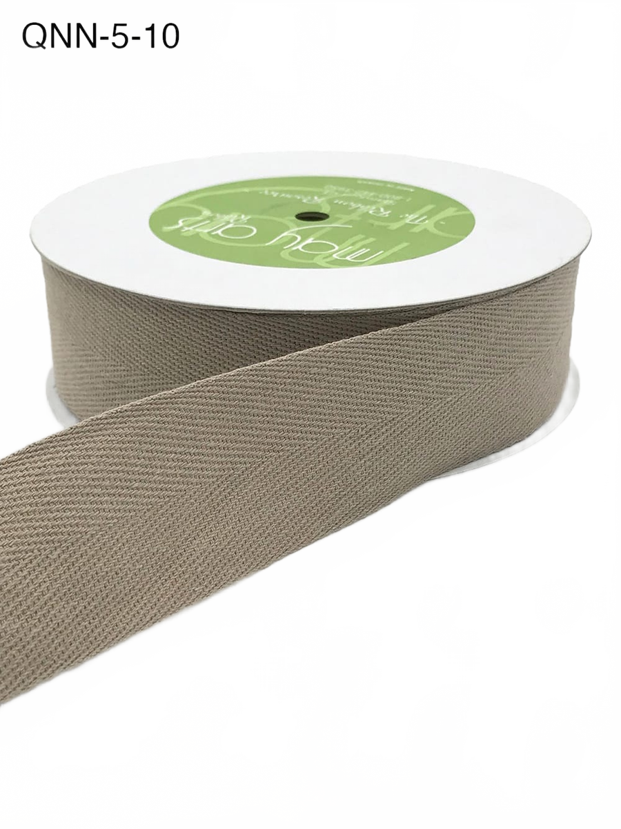 1.5 Inch 100% Cotton Classic Medium Weight Natural Twill Ribbon With Woven Edge