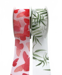 1.5″ Mesh Ribbon With Nature Inspired Prints