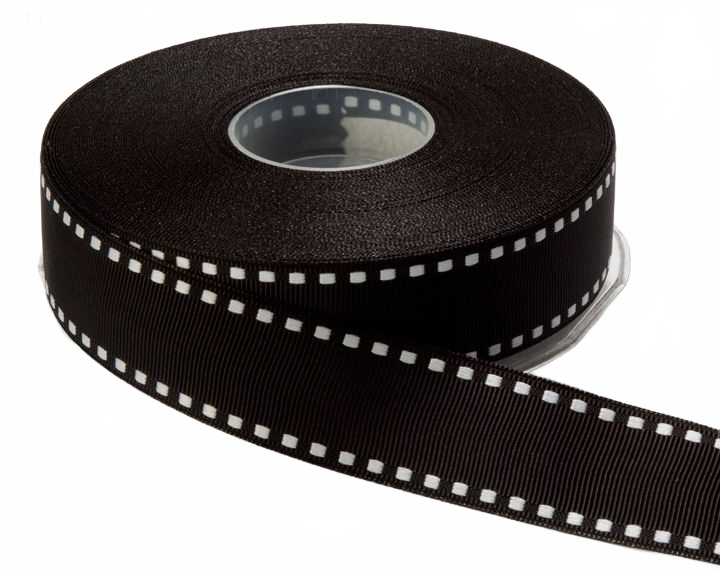 1 Inch Grosgrain Ribbon With Woven Stitched Edge