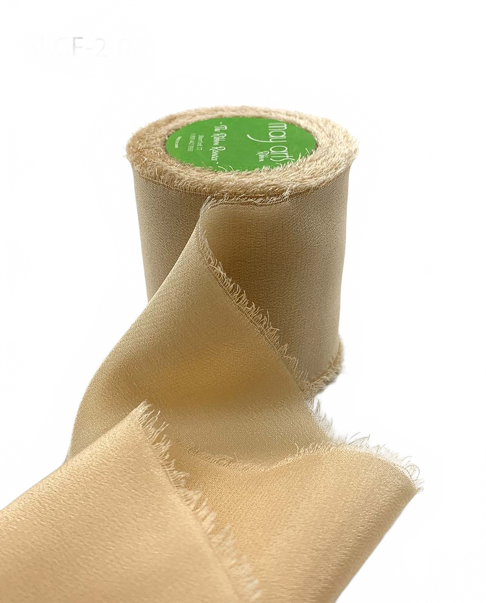 2 Inch 100% Silk Hazelnut Crepe With Frayed Edge (Non-Dyed And Hand-Dyed)