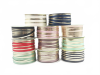 ~3/8″ Single Faced Satin Gold Foil Stripe Ribbon