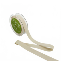 3/4 Inch Ivory Ivory Canvas Printed Ribbon With Woven Edge