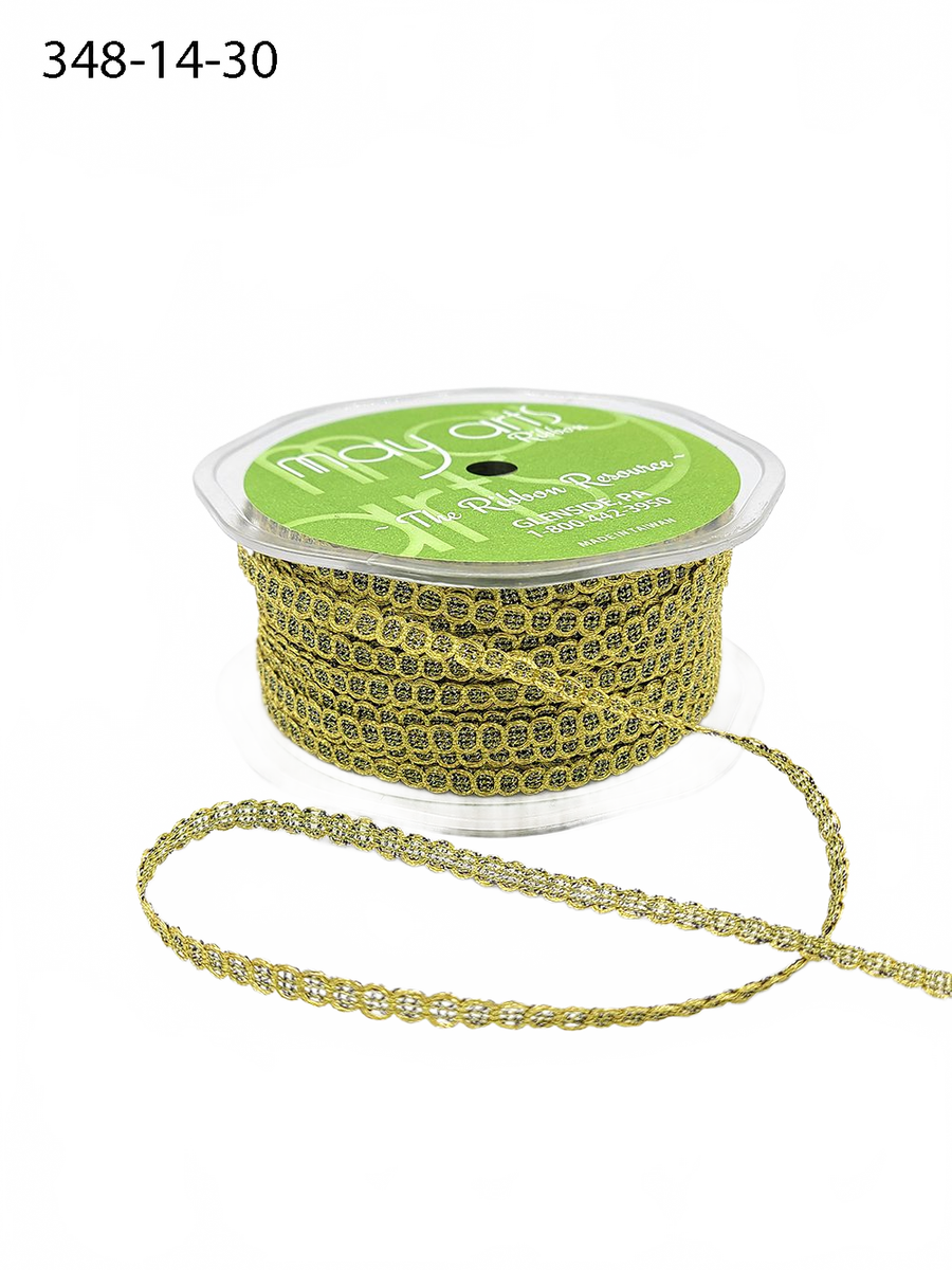 1/4 Inch Gold Metallic Chain Ribbon String