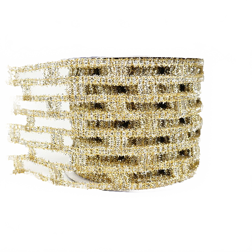 Ribbon Christmas Chic 4" Platinum
