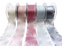 1.5 Inch Iridescent Holographic Crepe Ribbon