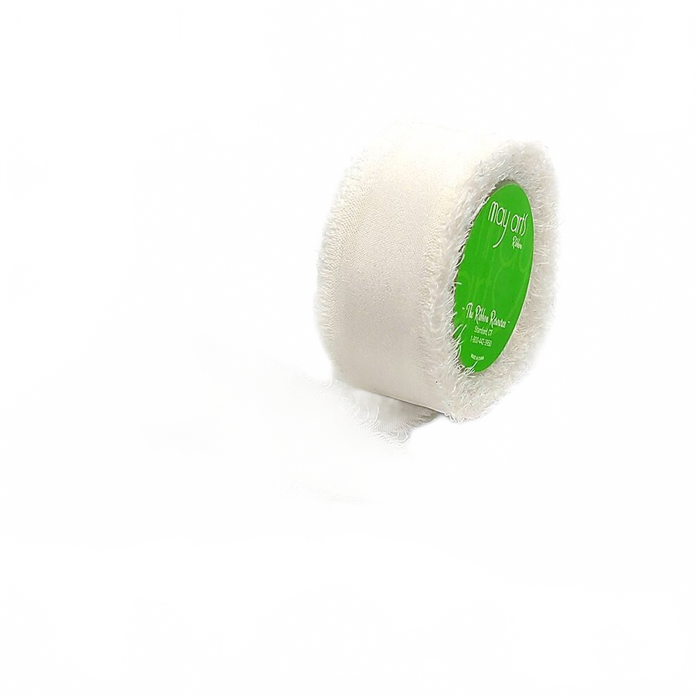 5/8 Inch 100% Silk Dyed (White) Crepe With Frayed Edge (Non-Dyed And Hand-Dyed)