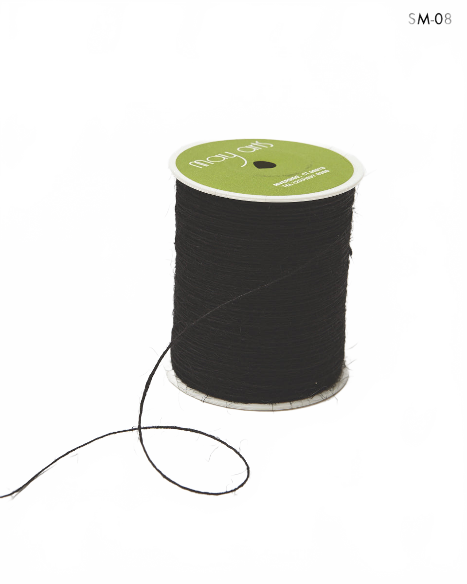 1 Millimeter 100% Jute Black Burlap String Cord Ribbon