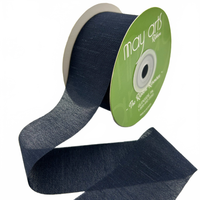 ~1.5″ Rayon Navy Silk Ribbon
