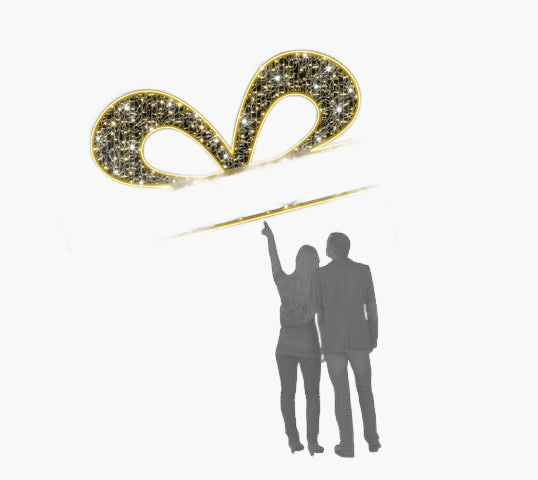 12 FT X 12 FT Warm White LED Gold Gift Box Photo Op