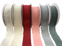 1.5 Inch Frayed Edge Cotton Ribbon