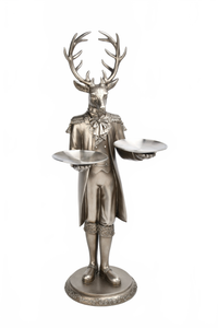 Deer Butler Holding 2 Trays