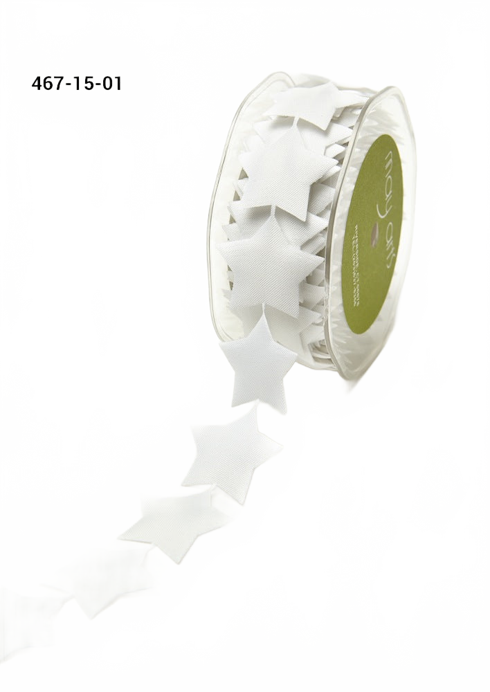 1.5 Inch Puffy Star Banner Ribbon With Sealed Edge