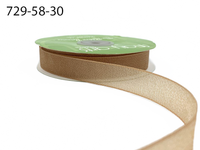 ~5/8 Inch Semi-Sheer Shimmer Woven Gold Ribbon