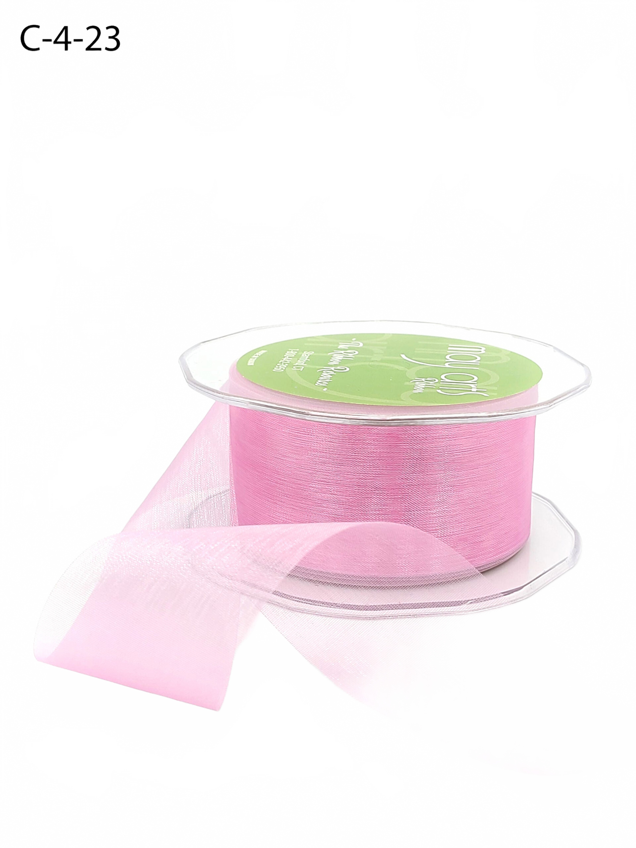 1.5 Inch Soft Shimmer Light Fuchsia Sheer Ribbon With Cut Edge