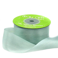 1.25 Inch 100% Hand-Dyed Silk Ribbon With Woven Edge