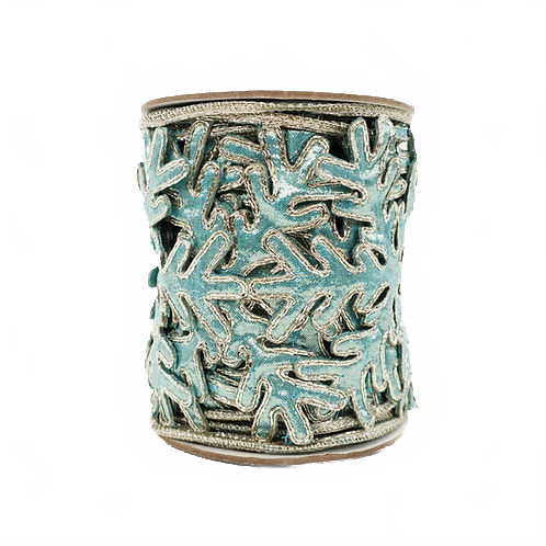 Ribbon Snowflakes Lace 5" Light Blue