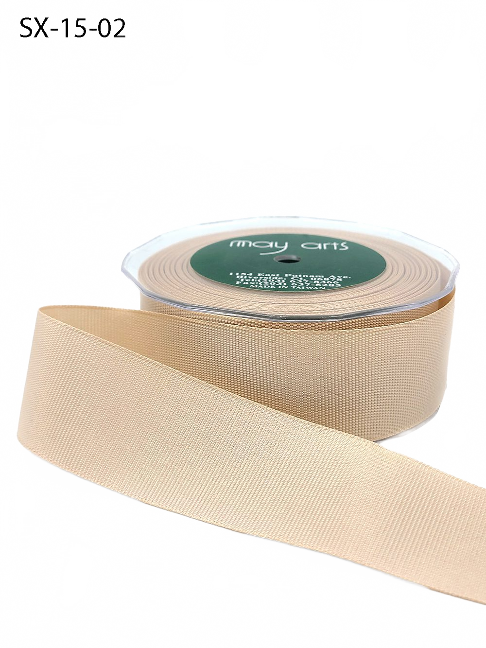 ~1.5 Inch Heavy-Weight (Higher Thread Count) Classic Champagne Grosgrain Ribbon With Woven Edge