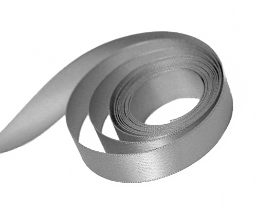 Ribbon Tex-Style 4'' Double Face Satin Silver