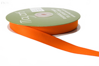 5/8 Inch Light Weight Orange Twill Ribbon With Woven Edge