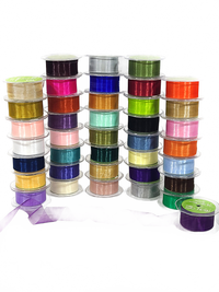1.5 Inch Soft Shimmer Sheer Ribbon With Cut Edge