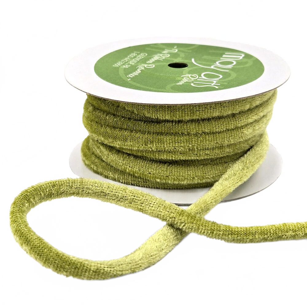 1/4 Inch Moss Green Velvet Rope Piping