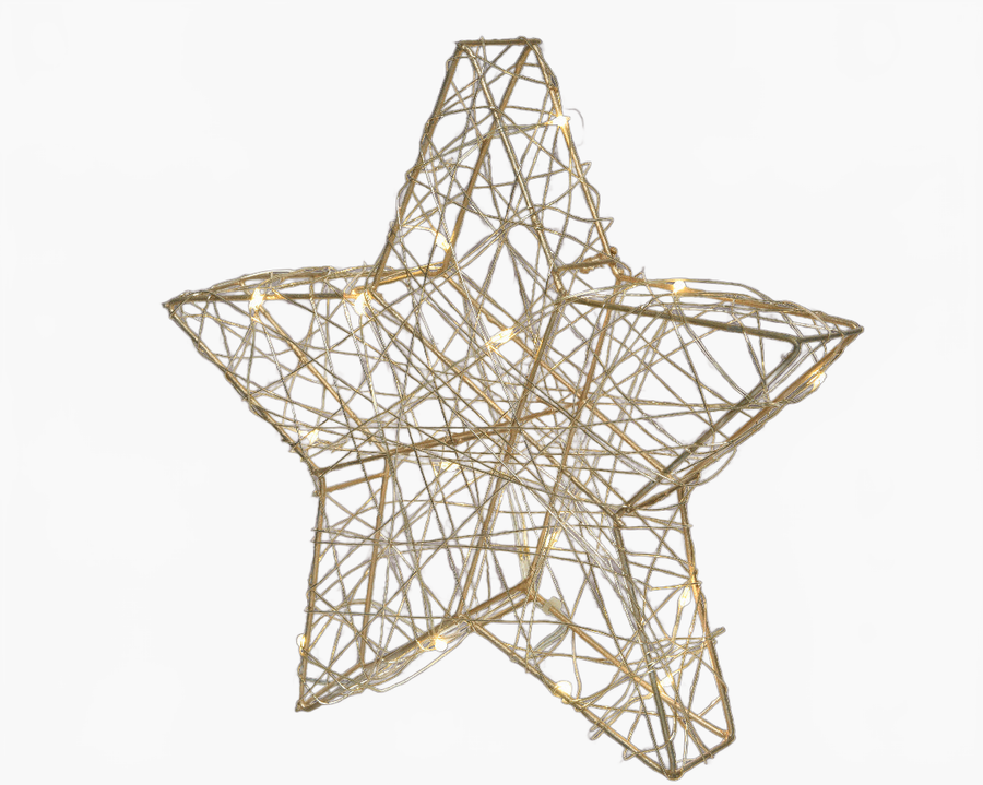 11.5" Gold Wire Battery Operated Star