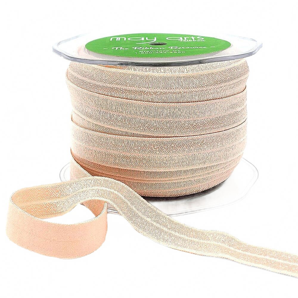 5/8 Inch Flat Fold Over Elastic Natural