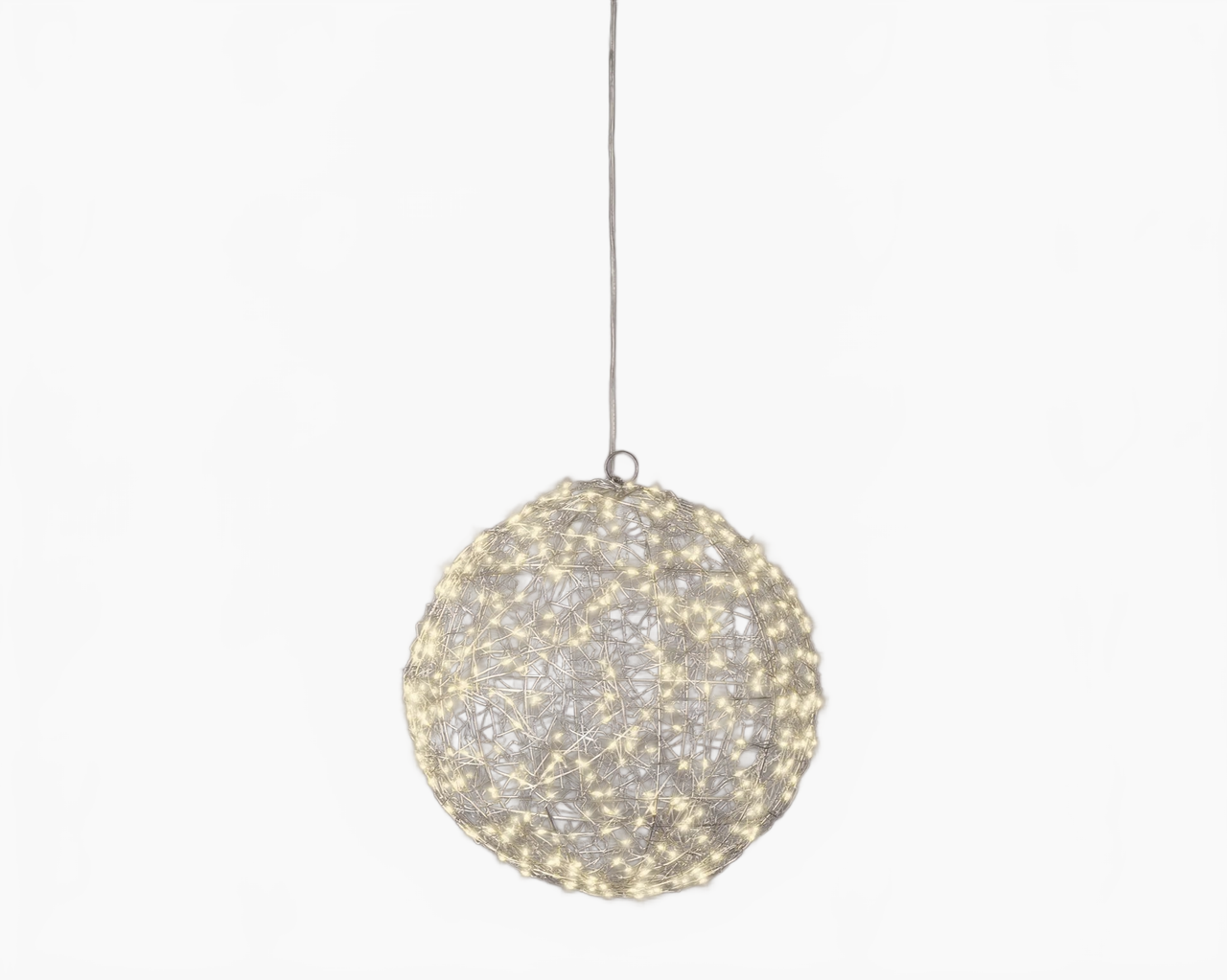 11" Hanging Wire Ball Pre Lit Micro Warm White LED