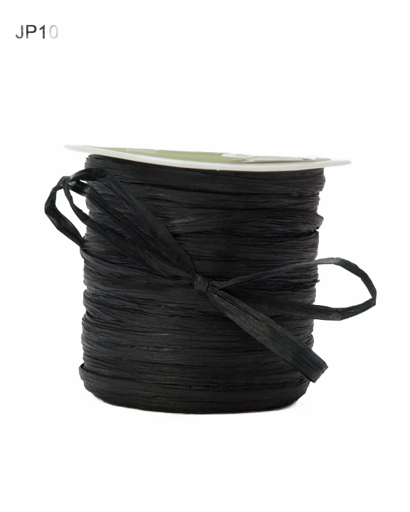 1/8 Inch Paper Raffia Cord String Black Ribbon