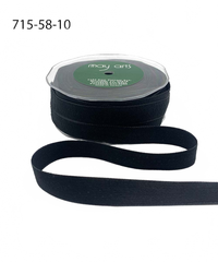 5/8 Inch Fuzzy Woven Black Ribbon