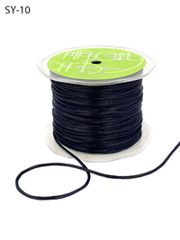 1/8 Inch Black Satin String Cord Ribbon