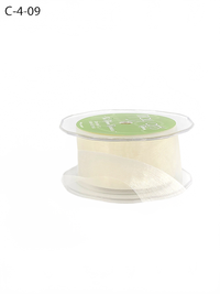 1.5 Inch Soft Shimmer Ivory Sheer Ribbon With Cut Edge