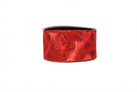 Ribbon Glit Polka Dots 2.5X10 Red