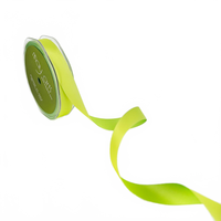 5/8 Inch Two-Color Reversible Parrot Green/Lime Satin With Woven Edge