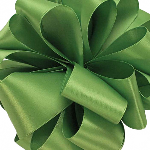 Offrey Double Face Satin Ribbon 5/8'' Kiwi