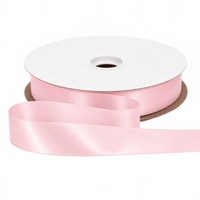 7/8″ Single Face Light Pink Satin Ribbon