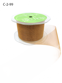 2 Inch Soft Shimmer Caramel Organza Ribbon