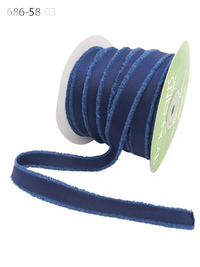 ~ 5/8″ Fuzzy Navy Grosgrain Ribbon