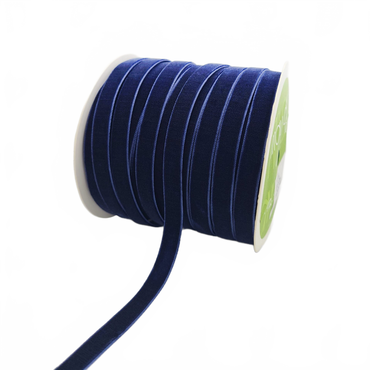 3/8 Inch Classic Navy Velvet Ribbon With Woven Edge