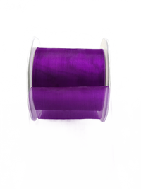 3 Inch Soft Shimmer Violet Sheer Ribbon With Cut Edge