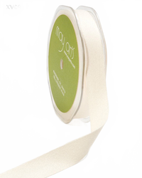 5/8 Inch Double Faced Faux Suede Ivory Ribbon With Woven Edge